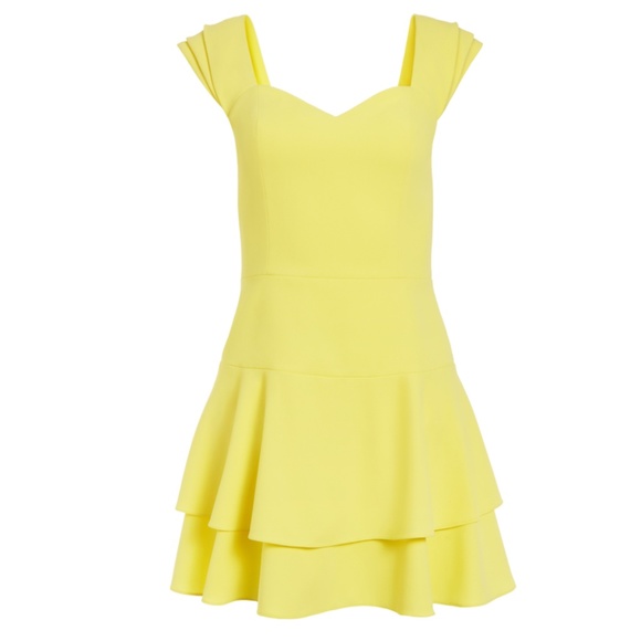 ALICE + OLIVIA Brinda Double-ruffle Fit-and-flare Dress In Daffodil US 8 NWOT - Picture 13 of 14
